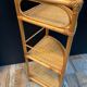 Vintage rattan and wicker corner shelf 70s