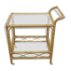 Bamboo service, wheeled cart, rolling bar, bar, vintage dessert