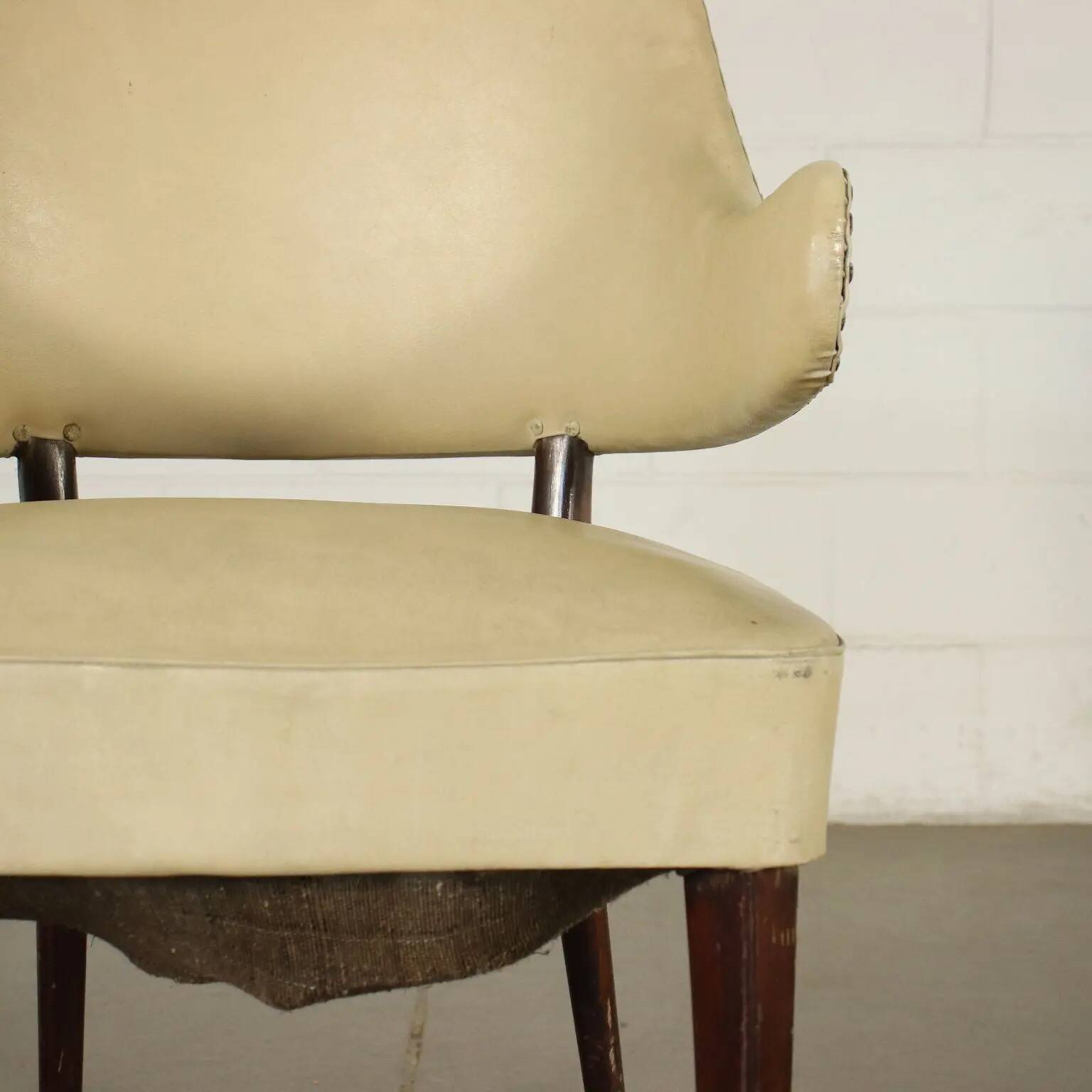 Chaise en bois Italie 1950s