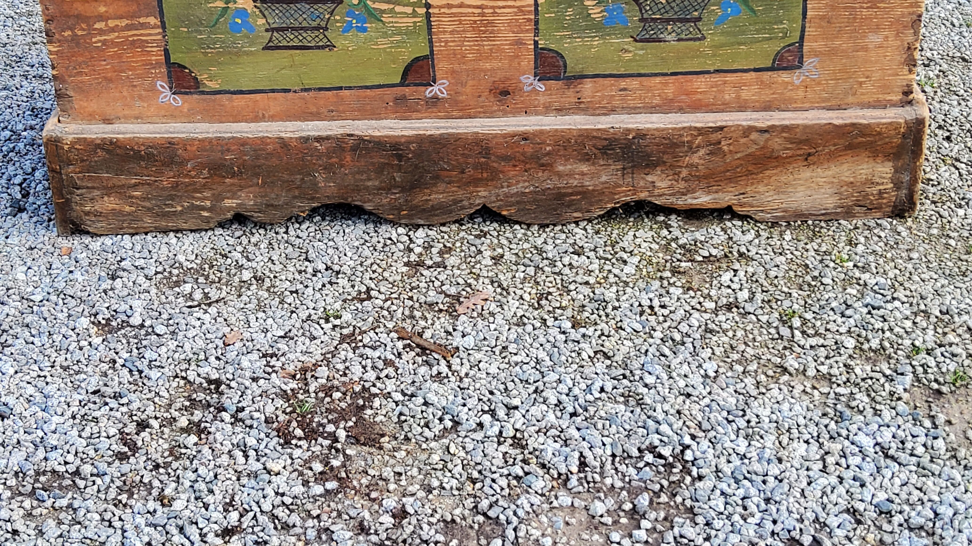 Alsatian polychrome wedding chest eighteenth -nineteenth century
