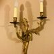 Louis XV Style wall light in gilded bronze from the 20th century decorated with acanthus leaves.