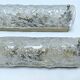 Pair of large vintage brutalist wall lights, murano glass