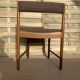 4 Scandinavian chairs made of teak and fabrics