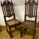 Duo de chaises bois sculpté