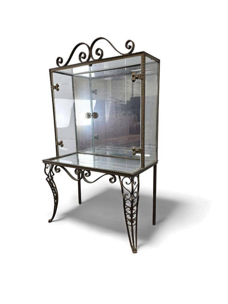 Vintage glass display case / shelf / rack