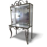 Vintage glass display case / shelf / rack
