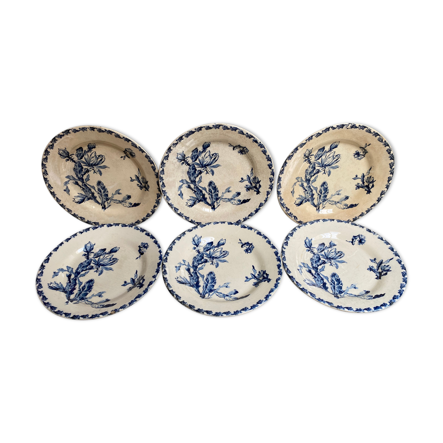 Gien 'Cactus' porcelain plates