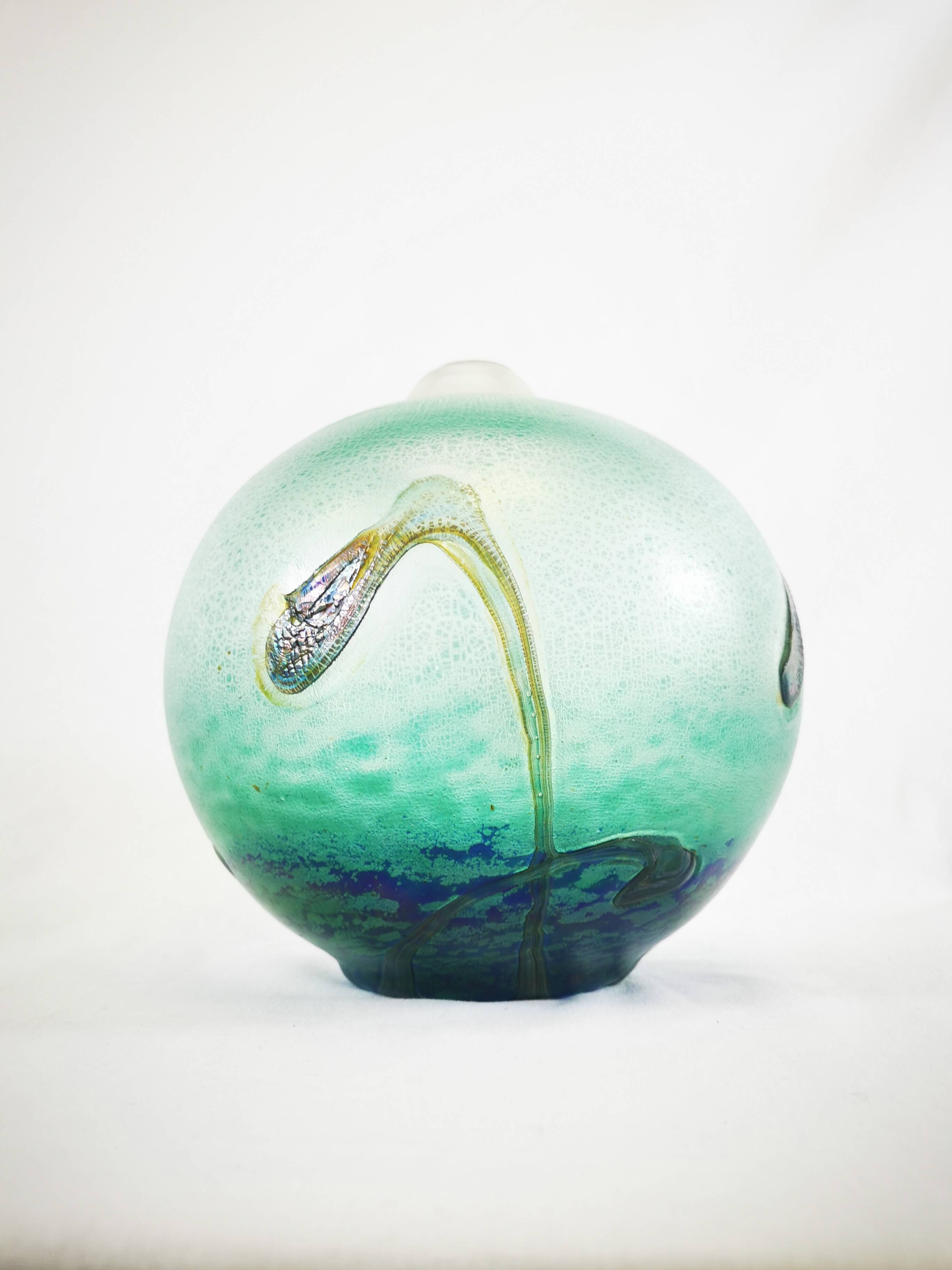 Jean Claude Novaro Blown Glass Ball Vase