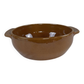 Large glazed terracotta salad bowl