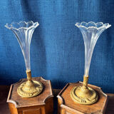 Pair of tulip-shaped flower vases – Napoléon III period