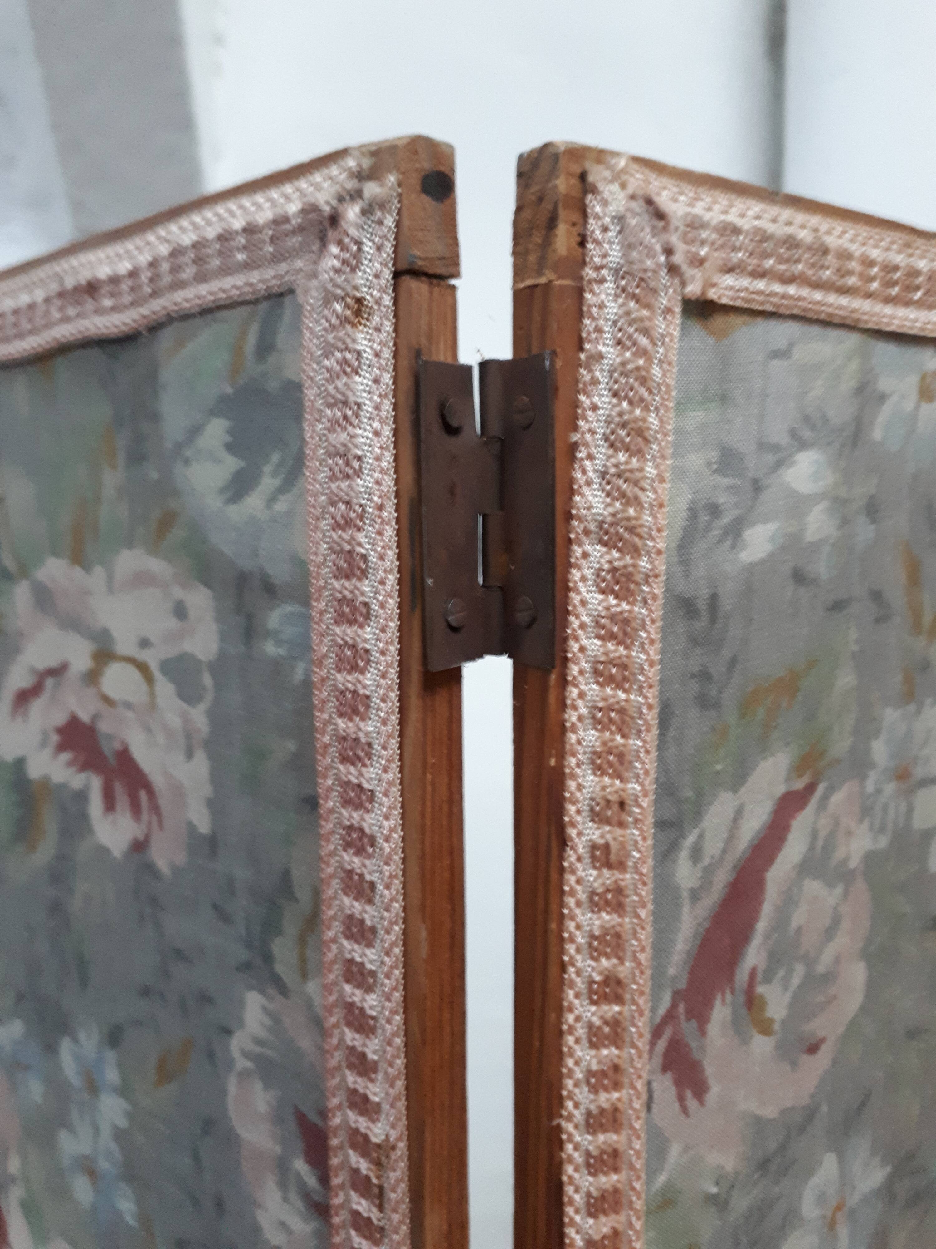 Antique fabric screen 1950