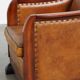 Unique, stately, comfortable sheepskin Art Deco design armchair