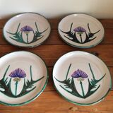 4 assiettes à dessert Vallauris