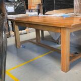 Wooden farmhouse table