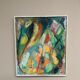 Original Danish Oil on Canvas – “Abstract Composition” – Vintage & Framed