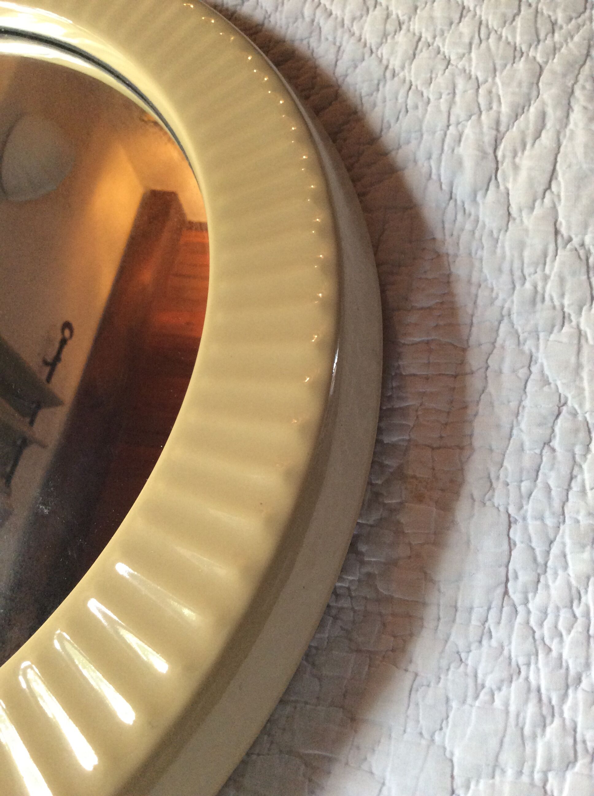 Vintage 1970 ceramic mirror