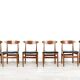 Set Of 6 Vintage Midcentury Danish Teak Chairs. Delivery. Modern /