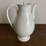 Creil and Montereau neo-classical Directoire coffee pot in fine earthenware circa 1800