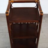 Small vintage bamboo and rattan bookcase