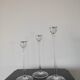 Set with 3 glass candle holders