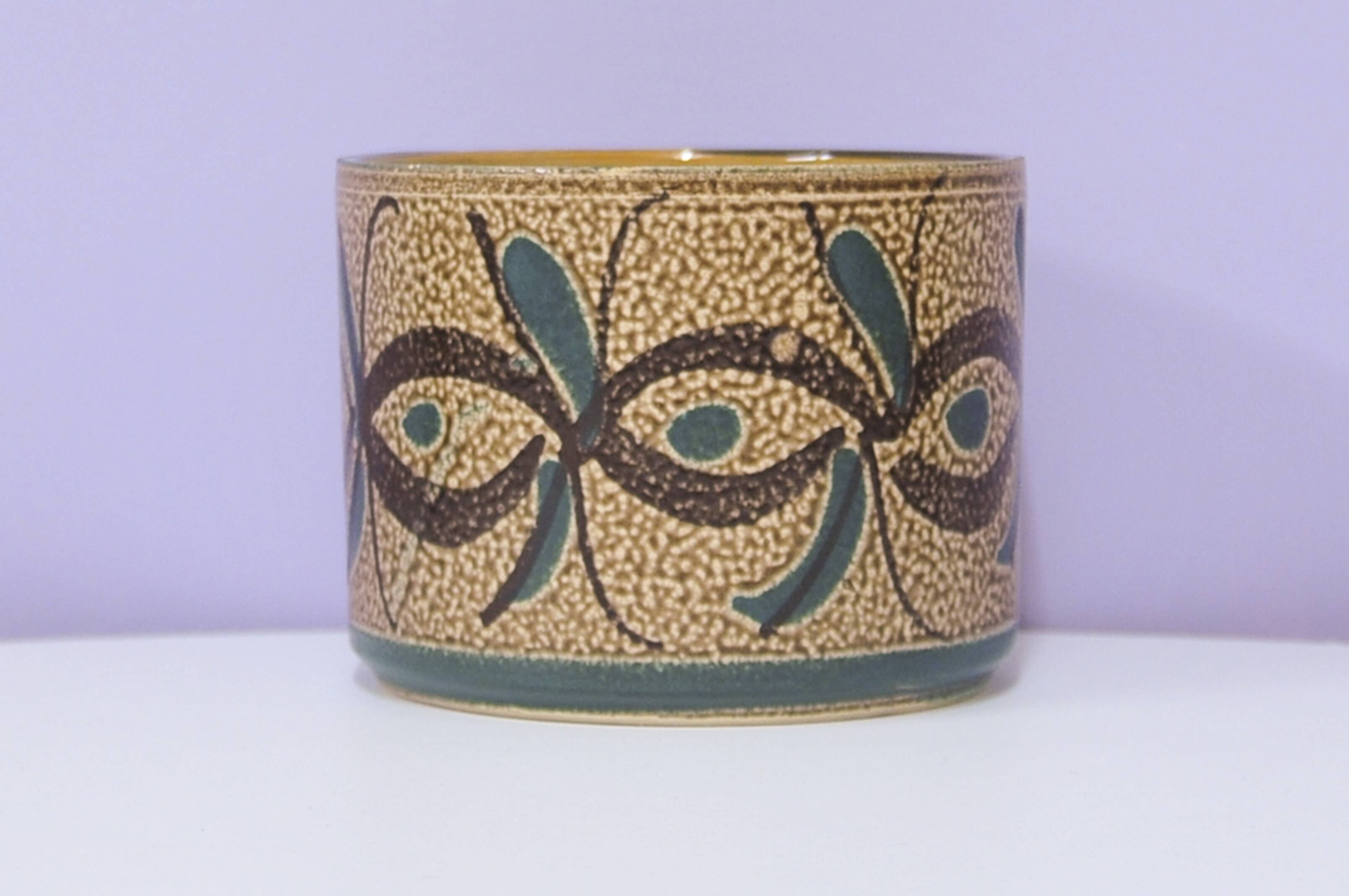 pot de fleurs marron vintage fleurs vertes