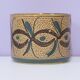 pot de fleurs marron vintage fleurs vertes
