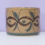 pot de fleurs marron vintage fleurs vertes