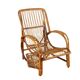 Vintage wicker armchair with magazine rack, Italy, 1960s