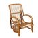 Vintage wicker armchair with magazine rack, Italy, 1960s