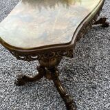Marble and brass coffee table