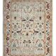 Handmade Cream Wool Floral Rug, Modern Oriental Living Room Carpet