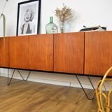 Scandinavian teak and metal row
