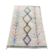Azilal berbere white rainbow carpet 107x166cm