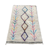 Tapis azilal berbere blanc arc en ciel 107x166cm