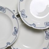 Assiettes creuses x6, Onnaing, modèle Algéciras, Granit, XIXème