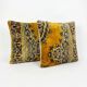Set of 2 vintage velvet cushion covers 51x51 cm