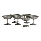 Set of 6 vintage stainless steel bowls