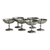 Lot de 6 coupelles vintage en inox