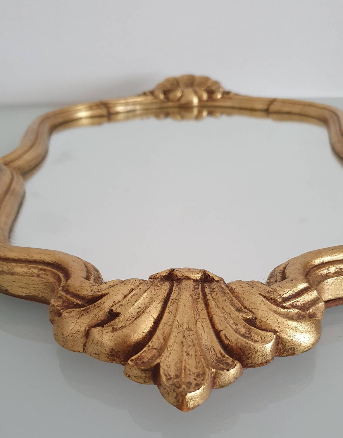 Louis XV style gilded rococo mirror