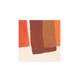 orange abstract painting - contemporary painting - signed Eawy