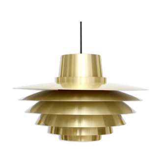 Danish Verona Brass Pendant By Svend Middelboe For Nordisk Solar, 1960 70