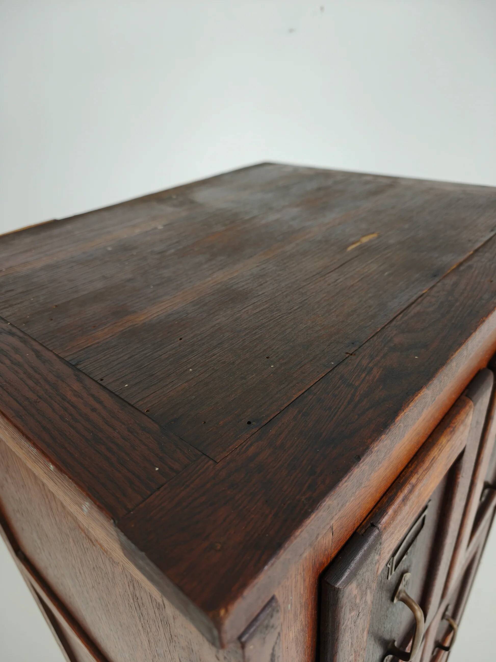 Antique oak filing cabinet – c.1900–1920