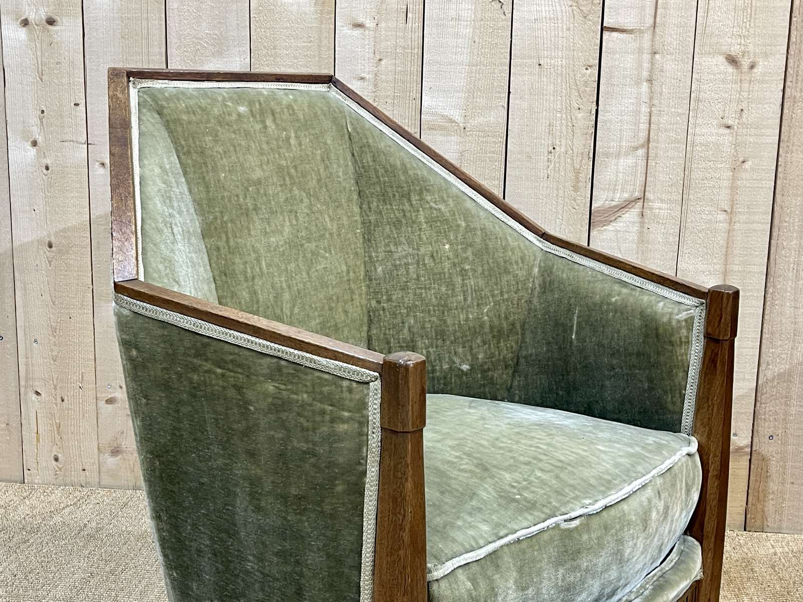 Paire de fauteuils époque Art déco en acajou massif