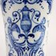 Antique earthenware vase from Gien, France, 18th century.
