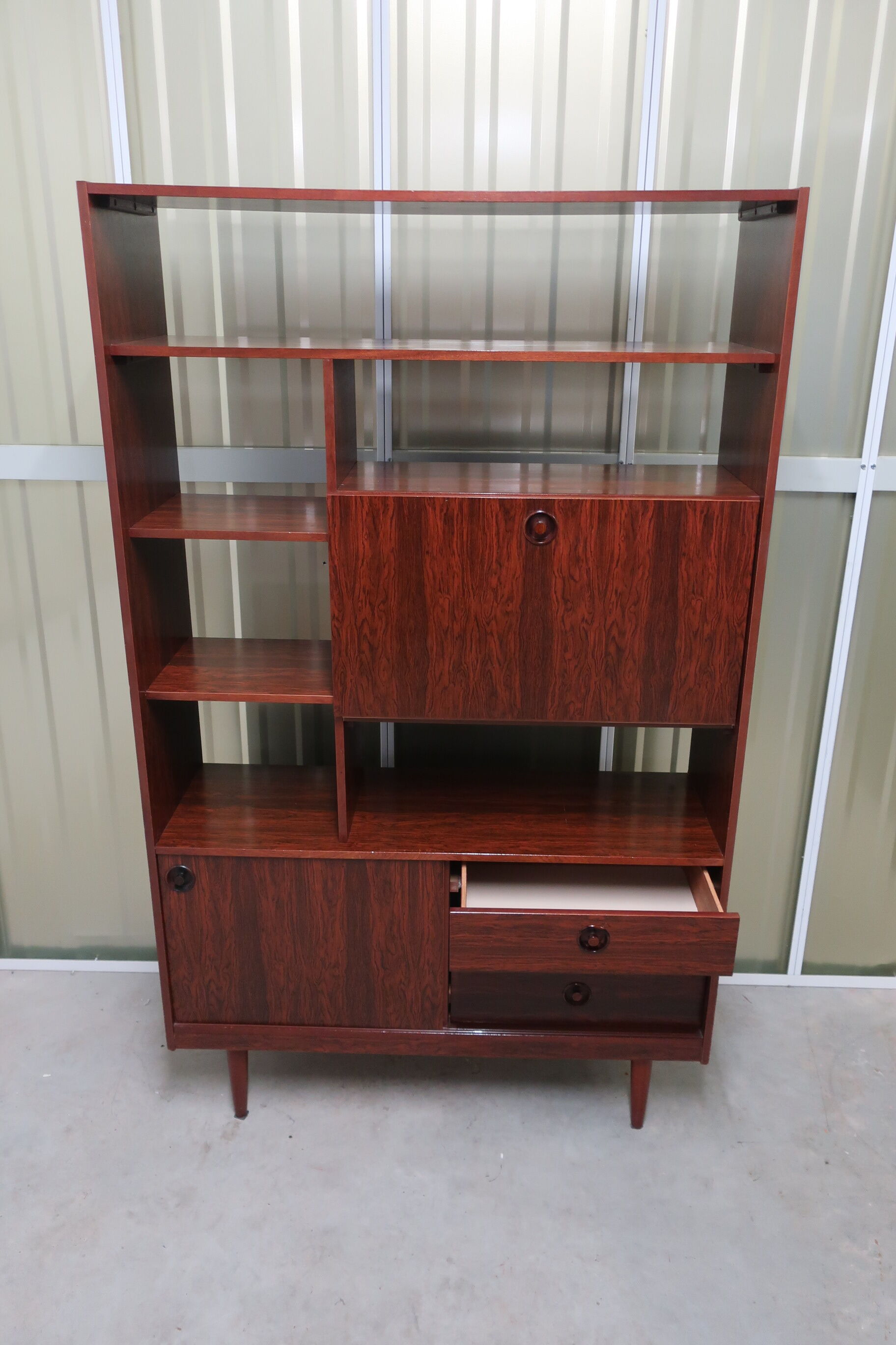 Room divider in rosewood of the 70s