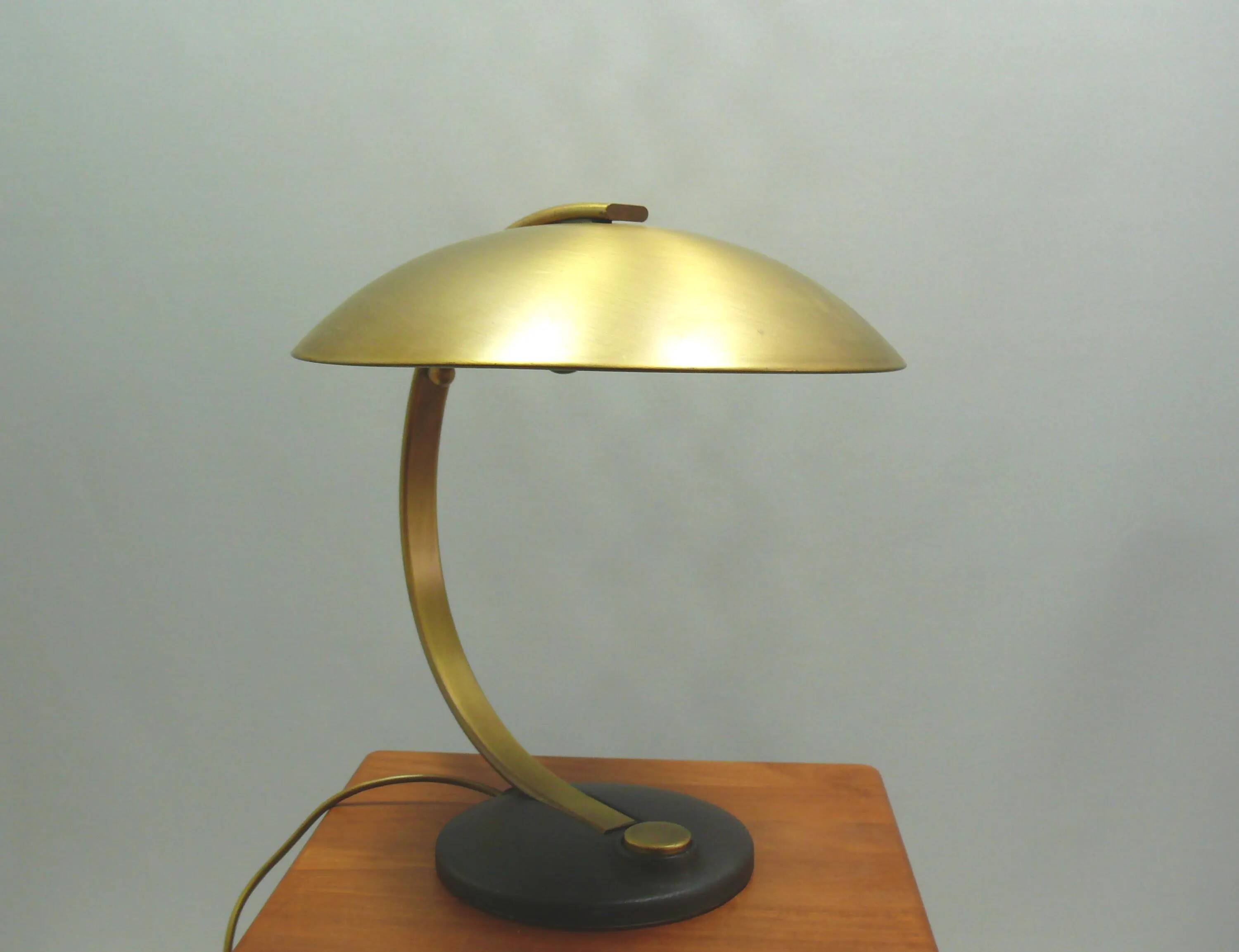 Brass table lamp, Hillebrand, 1960s