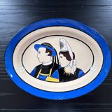 Plat ovale signé HB Quimper