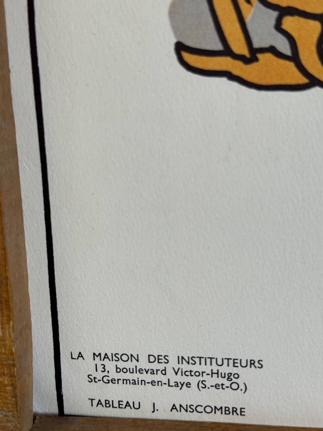 Vintage double-sided school poster “THE BEE / THE FISH”