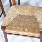 Teak Cane Chairs 351 Georg Leowald for Wilkhahn 1960s