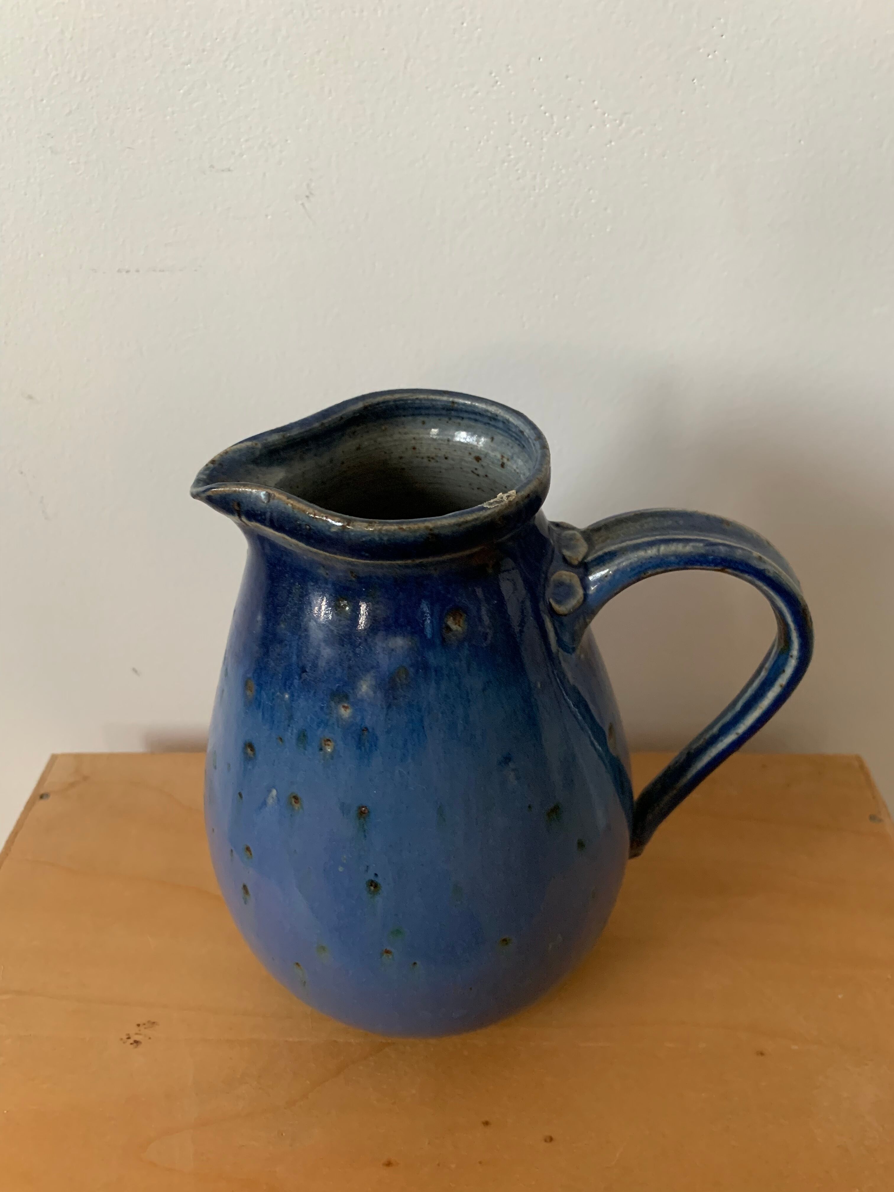 Enamelled ceramic pitcher